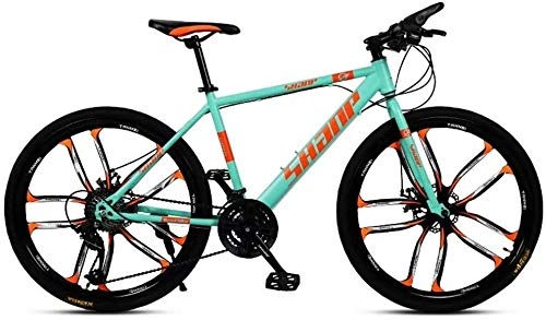 Mountain Bike : Mountain bike Mountain Bike, 24 / 26 Inch Double Disc Brake, Adult MTB Country Gearshift Bicycle, Hardtail Mountain Bike with Adjustable Seat Carbon Steel, road bike (Color : 30-stage shift)
