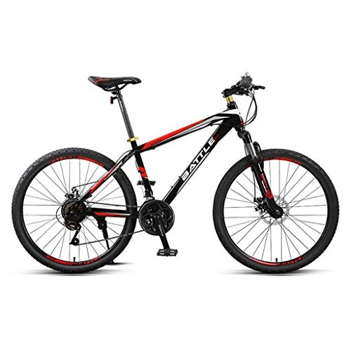 Mountain Bike : Mountain Bike Youth Adult Mens Womens Bicycle MTB Mountain Bike, 26" Carbon Steel Frame Hard-tail Bicycles, Dual Disc Brake Front Suspension, 24 Speed Mountain Bike for Women Men Adults ( Color : B )