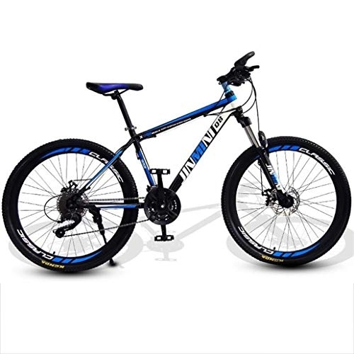 Mountain Bike : Mountain Bike Youth Adult Mens Womens Bicycle MTB Mountain Bike, 26 Inch Hardtail Mountain Bicycles, Carbon Steel Frame, Front Suspension Double Disc Brake, 21 / 24 / 27 Speeds Mountain Bike for Women Men Adu