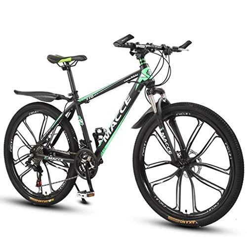 Mountain Bike : Mountain Bike Youth Adult Mens Womens Bicycle MTB Mountain Bike, 26 Inch Women / Men MTB Bicycles Lightweight Carbon Steel Frame 21 / 24 / 27 Speeds With Front Suspension Mountain Bike for Women Men Adults
