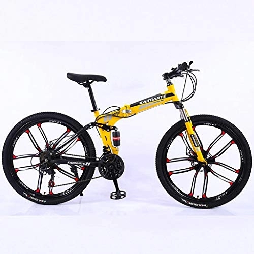 Mountain Bike : Mountain Bike Youth Adult Mens Womens Bicycle MTB Mountain Bike Bicycles 26 Inch Collapsible 21 24 27 Speeds Dual Suspension Ravine Bike Dual Disc Brake, Carbon Steel Frame Mountain Bike for Women Men