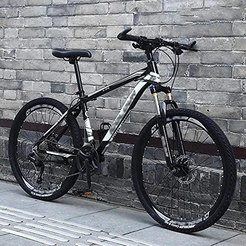 Mountain Bike : MQJ 24 / 26 inch Hardtail Mountain Bikes Men's Off-Road 21 / 24 / 27 / 30 Variable Speed Bicycle Racing Lightweight Double Shock Absorption Aluminum Alloy Bicycle, D~24 Inches, 27 Speed