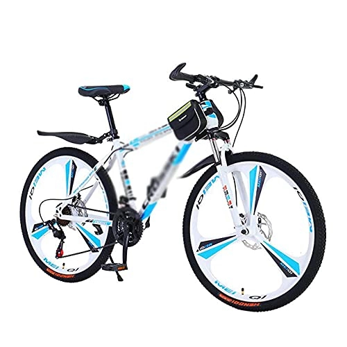 Mountain Bike : MQJ 26 in Front Suspension Mountain Bike 21 / 24 / 27 Speed with Dual Disc Brake Suitable for Men and Women Cycling Enthusiasts / White / 21 Speed