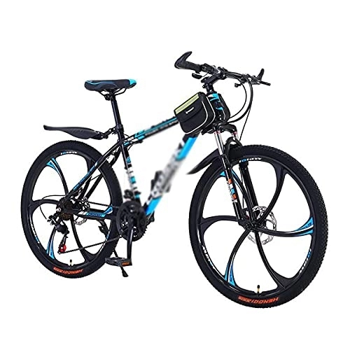 Mountain Bike : MQJ 26 Inches Wheel Mountain Bike Carbon Steel Frame 21 Speed MTB with Mechanical Disc Brake Suitable for Men and Women Cycling Enthusiasts / Blue / 21 Speed