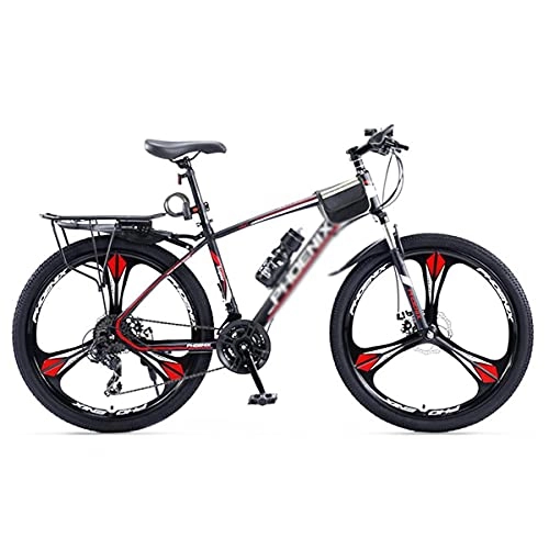 Mountain Bike : MQJ 27.5 Wheels Mountain Bike Daul Disc Brakes 24 Speed Mens Bicycle Front Suspension MTB for Men Woman Adult and Teens / Red / 24 Speed