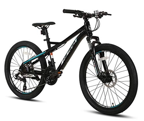 Mountain Bike : MQJ Aluminum Alloy Mountain Bike Variable Speed Adult 21 Speed, Double Disc Brake Mountain Bike 24 inch Used for Outdoor Cycling Trip Exercise a, a