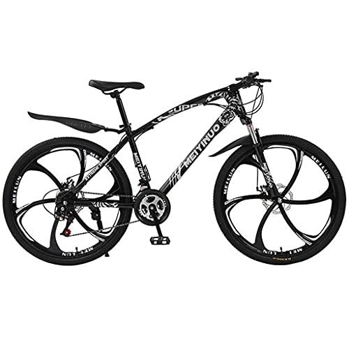 Mountain Bike : MQJ Boy Men Bicycle 26 inch Mountain Bike 21 / 24 / 27 Speed Gears with Dual Suspension and Disc Brakes / Black / 27 Speed