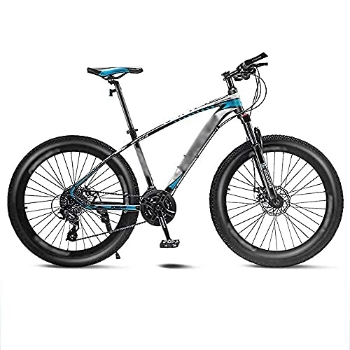 Mountain Bike : MQJ Hardtail Mountain Bikes, Adult Road Men and Women Variable Speed Shock Absorber Bicycle 24 / 26 inch Portable 21 / 24 / 27 / 30 Accelerator Disc Brake Bicycle, B~26 Inches, 24 Speed
