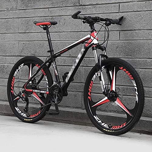 Mountain Bike : MQJ Mountain Bike, 24 / 26 inch Adult with 21 / 24 / 27 / 30 Speed Mountain Bike Light Aluminum Alloy Full Suspension Frame Front Fork Disc Brake, A~24 Inches, 27 Speed