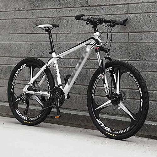 Mountain Bike : MQJ Mountain Bike, 24 / 26 inch Adult with 21 / 24 / 27 / 30 Speed Mountain Bike Light Aluminum Alloy Full Suspension Frame Front Fork Disc Brake, B~24 Inches, 30 Speed
