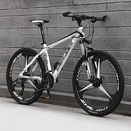 Mountain Bike : MQJ Mountain Bike, 24 / 26 inch Adult with 21 / 24 / 27 / 30 Speed Mountain Bike Light Aluminum Alloy Full Suspension Frame Front Fork Disc Brake, B~26 Inches, 24 Speed