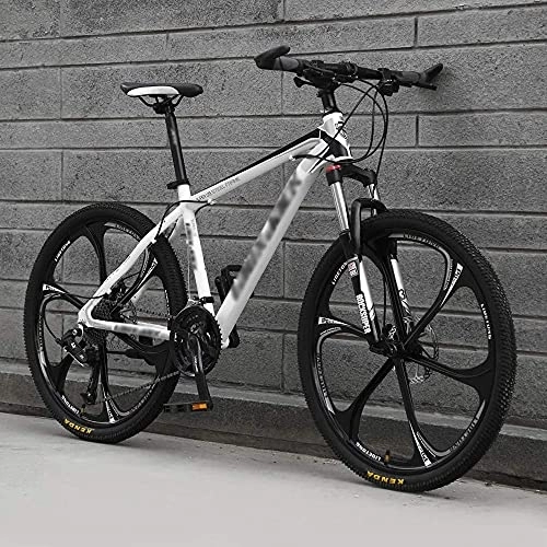 Mountain Bike : MQJ Mountain Bike, 24 / 26 inch Adult with 21 / 24 / 27 / 30 Speed Mountain Bike Light Full Suspension Frame Front Fork Disc Brake, A~24 Inches, 24 Speed
