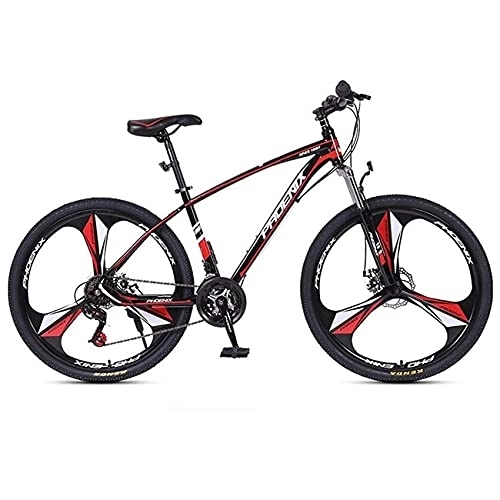 Mountain Bike : MQJ Mountain Bike 24 / 27 Speed 27.5 Inches Wheels Front and Rear Disc Brakes Bicycle for a Path, Trail &Amp; Mountains / Red / 27 Speed