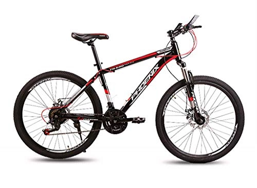 Mountain Bike : MQJ Mountain Bike Adult Light Off-Road 27-Speed Bicycle Male and Female Adult Double Shock Absorption Strong and Comfortable Safe, 26 inch B, a