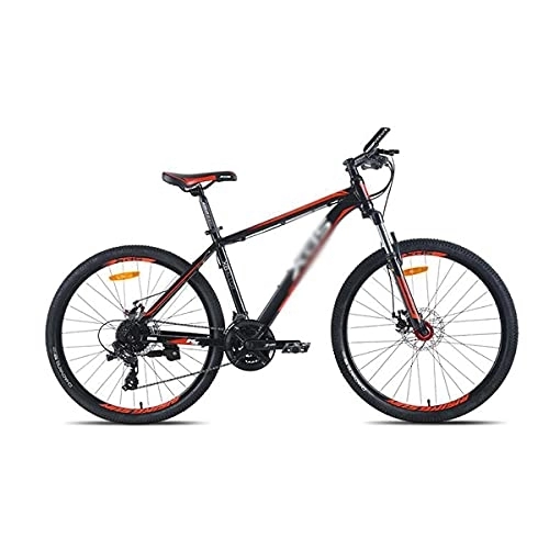 Mountain Bike : MQJ Mountain Bike with 26" Wheels 24 Speed with Dual Suspension for Men Woman Adult and Teens Aluminum Alloy Frame for a Path, Trail &Amp; Mountains / BlackRed