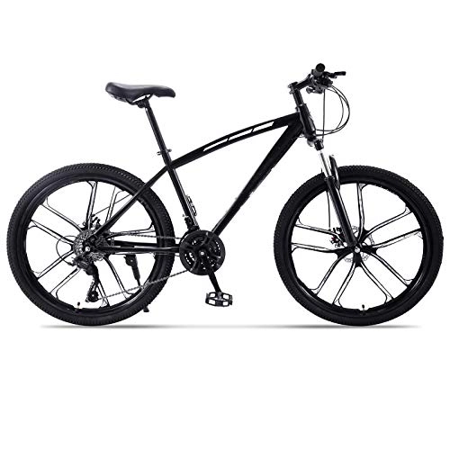 Mountain Bike : ndegdgswg Mountain Bike, 26 Inch Disc Brake Variable Speed Light Bicycle Shock Absorption Off Road Road Racing 26inches21speed Tenknifewheelblack