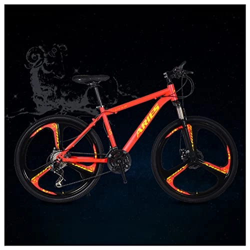 Mountain Bike : NENGGE Hardtail Mountain Bike 24 Inch, 12 Constellations Mountain Trail Bike for Mens Women, Front Suspension Mountain Bicycle with Dual Disc Brake, High Carbon Steel Bikes, Aries, 30 Speed