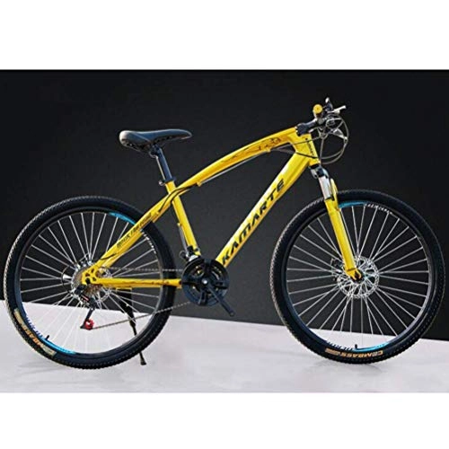 Mountain Bike : Off-road Variable Speed City Road Bicycle Cycling, 26 Inch Riding Damping Mountain Bike Yellow 24 speed