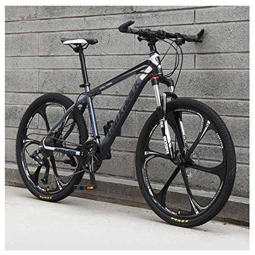 Mountain Bike : Outdoor sports 26" MTB Front Suspension 30 Speed Gears Mountain Bike with Dual Oil Brakes, Gray