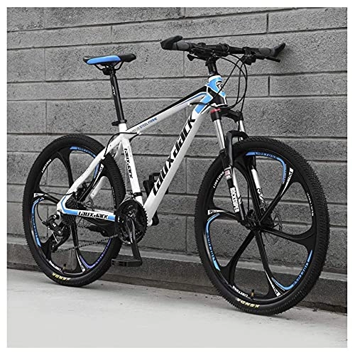 Mountain Bike : Outdoor sports 27Speed Mountain Bike Front Suspension Mountain Bike with Dual Disc Brakes Aluminum Frame 26", Blue