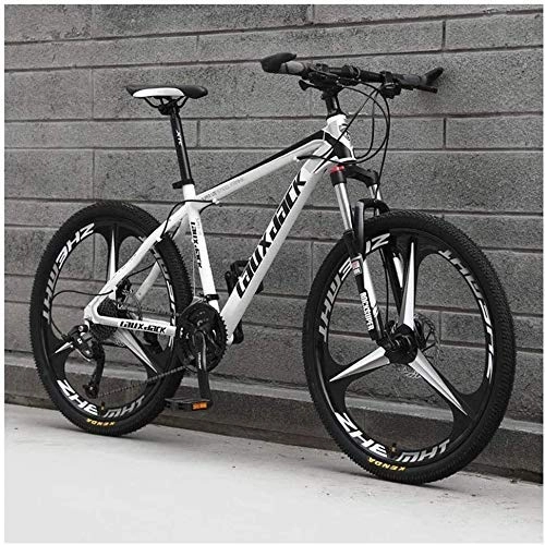 Mountain Bike : Outdoor sports Mens Mountain Bike, 21 Speed Bicycle with 17Inch Frame, 26Inch Wheels with Disc Brakes, White