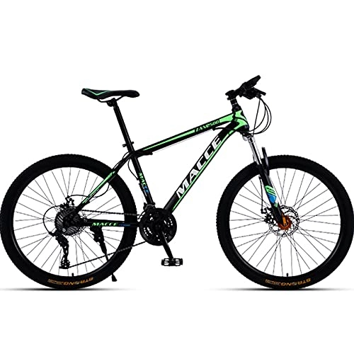 Mountain Bike : PBTRM Mountain Bike 26 Inch 30 Speed for Adult And Youth, High Carbon Steel Frame, Shock-Absorbing Front Fork, Double Disc Brake, Green