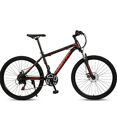 Mountain Bike : PBTRM Mountain Bike for Adult And Youth, 26 Inch 27 Speed, High Carbon Steel Frame, Shock-Absorbing Front Fork, Mechanical Disc Brake, Blue