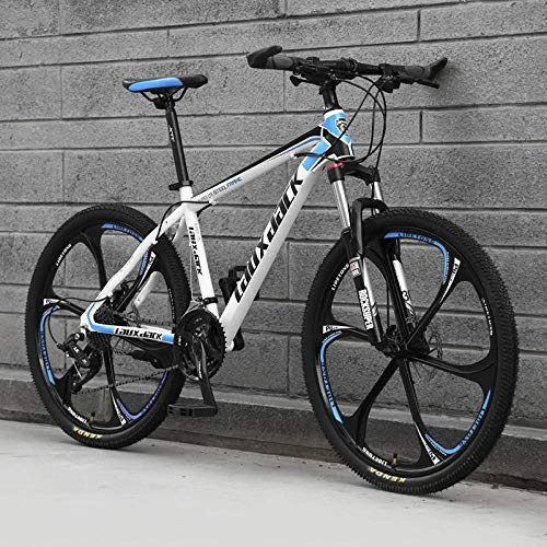 Mountain Bike : peipei 24 / 26 inch wheel adult student off-road mountain bike 21 / 24 speed road biker spring fork front fork racing riding-1 Six knife wheel_24 inch (140-170cm)_24 Speed