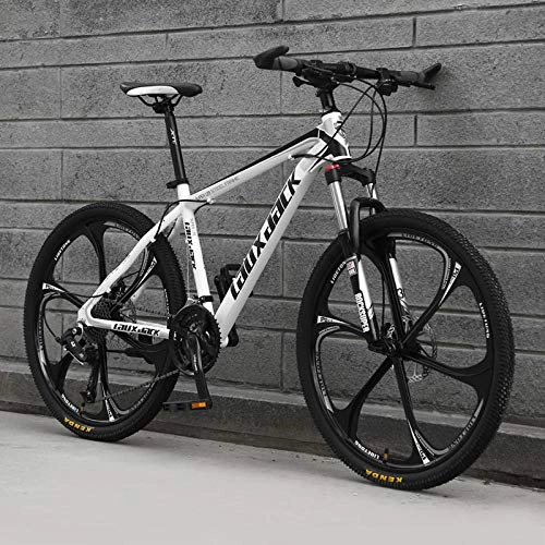 Mountain Bike : peipei 24 / 26 inch wheel adult student off-road mountain bike 21 / 24 speed road biker spring fork front fork racing riding-4 Six knife wheel_24 inch (140-170cm)_24 Speed