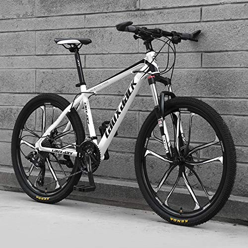 Mountain Bike : peipei 24 / 26 inch wheel adult student off-road mountain bike 21 / 24 speed road biker spring fork front fork racing riding-4 Ten knife wheel_26 inch (160-185cm)_24 Speed