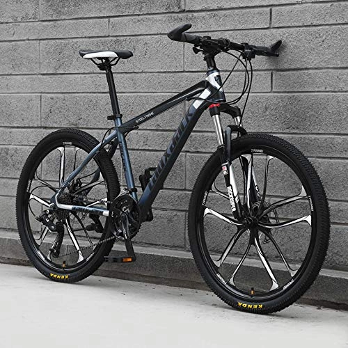 Mountain Bike : peipei 24 / 26 inch wheel adult student off-road mountain bike 21 / 24 speed road biker spring fork front fork racing riding-5 Ten knife wheel_26 inch (160-185cm)_21 Speed