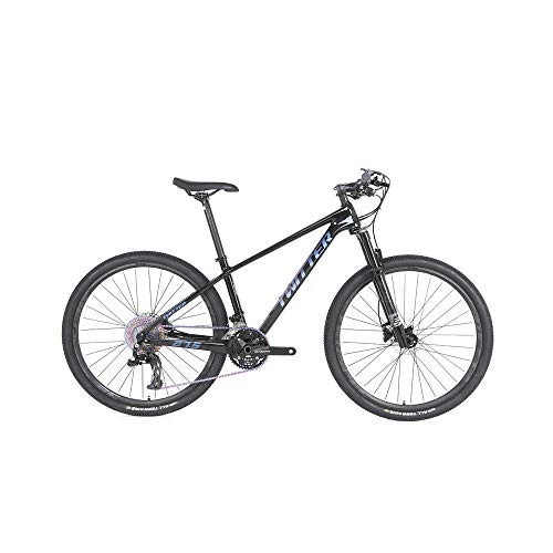 Mountain Bike : peipei 24 / 36 speed 27.5 / 29 off-road shock-absorbing mountain bike. Carbon fiber bicycle mountain bike carbon fiber bicycle-Black and blue_29 x15