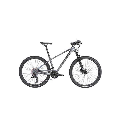 Mountain Bike : peipei 24 / 36 speed 27.5 / 29 off-road shock-absorbing mountain bike. Carbon fiber bicycle mountain bike carbon fiber bicycle-dark grey_27.5 inches x 19.