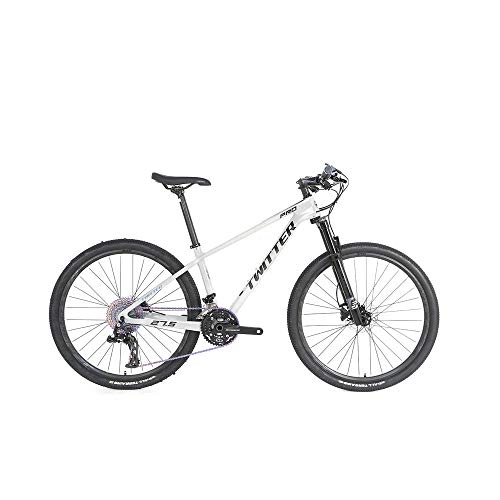 Mountain Bike : peipei 24 / 36 speed 27.5 / 29 off-road shock-absorbing mountain bike. Carbon fiber bicycle mountain bike carbon fiber bicycle-Silver black_29 x15