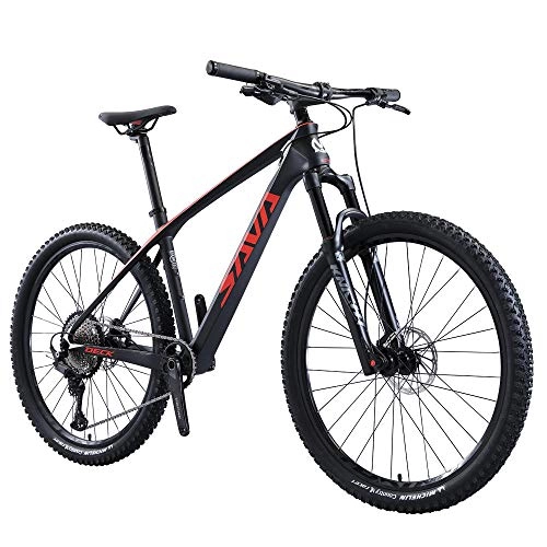 Mountain Bike : peipei Carbon fiber mountain bike 29 mountain bike adult mountain bikeCarbon fiber mountain bike 29 with 1x12 speed mountain bike-Black_27.5X15