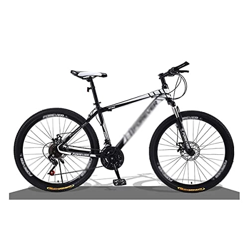 Mountain Bike : Professional Racing Bike, 21 Speed Shifting System Mountain Bike High-Carbon Steel Frame 26 inch Wheel Adult Road Bicycle Suitable for Men and Women Cycling Enthusiasts / Black / 21 Speed