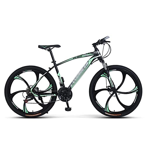 Mountain Bike : Professional Racing Bike, 26 inch Adult Mountain Bike Steel Frame Bicycle Front Suspension Mountain Bicycle for a Path, Trail &Amp; Mountains / Red / 21 Speed (Color : Green, Size : 24 Speed)
