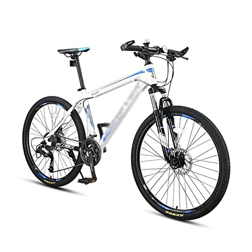 Mountain Bike : Professional Racing Bike, 26 inch Mountain Bike 21 Speeds with Carbon Steel Frame Dual Disc Brakes Bikes for Men Woman Adult and Teens / Red / 24 Speed (Color : Blue, Size : 24 Speed)