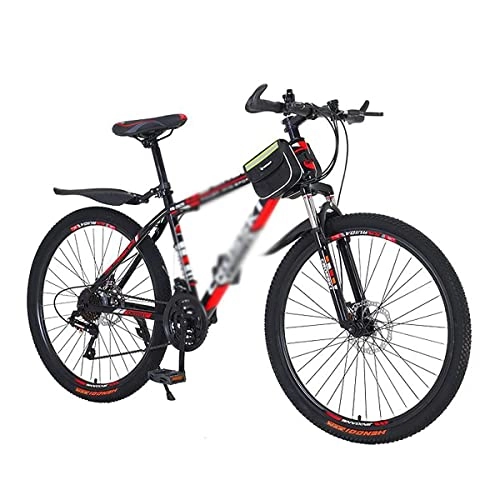 Mountain Bike : Professional Racing Bike, 26" Wheel Dual Full Suspension for Men Woman Adult and Teens Mountain Bike 21 / 24 / 27 Speed with Carbon Steel Frame / Red / 21 Speed (Color : Red, Size : 21 Speed)