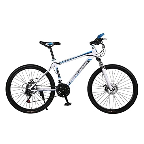 Mountain Bike : QCLU 26 Inch Mountain Bike, Outdoor Adult Bike, Heavy Duty Road Bike, Light Bike, Sports Bike, Disc Brakes Hardtail MTB, Trekking Bike Men Bike Girls Bike, 21 Speed (Color : Blue)