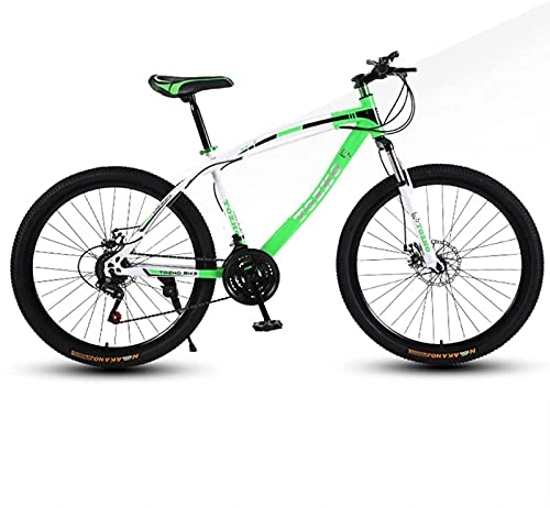 Mountain Bike : Qianglin Adult Mountain Bike, Road Bike for Men / Women, 21-30 Speed Optional, High-Carbon Steel Frame, Full Suspension Fork, Disc Brake, 24 / 26inch