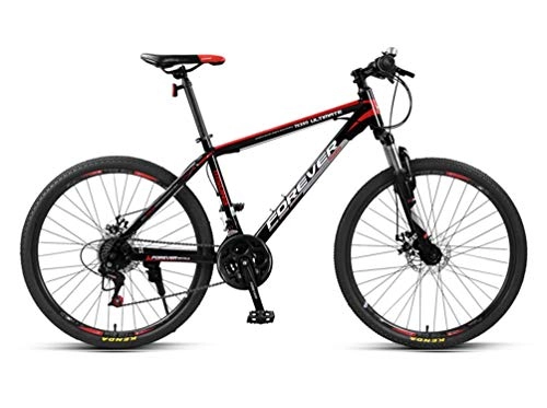 Mountain Bike : Qj Mountain Bike X1 Bicycle 24~26" 24 Speed Disc Brake Bike, BlackRed, 24in