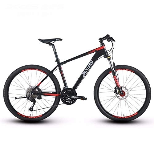 Mountain Bike : QMMD 26-Inch Mountain Bikes, Adult Hardtail Mountain Bike, Aluminum Frame Dual Disc Brake Mountain Trail Bike, Men's 27-Speed All Terrain Mountain Bike, A Spoke, 27 speed