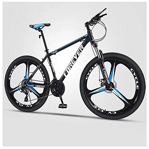 Mountain Bike : QMMD Mountain Bikes 27.5-Inch, Adult Hardtail Mountain Bike, High-carbon Steel, 21-24-27-30 Speed Bicycle, Men's Dual Disc Brake Mountain Trail Bike, Anti-Slip Bikes, D 3 Spoke, 27 speed