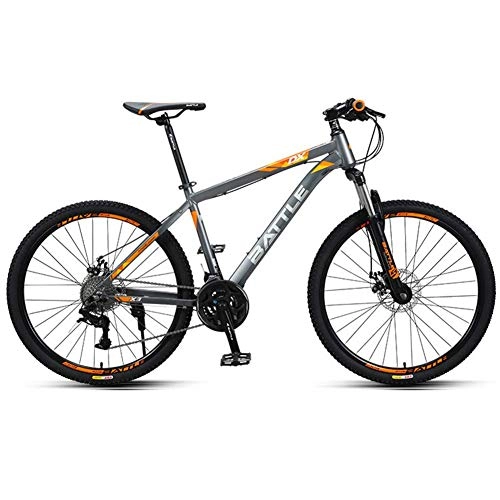 Mountain Bike : Relaxbx Unisex's Bicycle Mountain Bike 27 Speed Front Suspension Disc Brakes Alloy Frame 26 Inch Wheel, Black