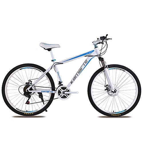 Mountain Bike : Student Hardtail Mountain Bikes Carbon Steel 26 Inch Outroad Bicycles, 24 Speed MTB, Double Disc Brake, Adjustable Seat, Spoke Wheel