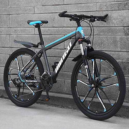 Mountain Bike : Stylish Mountain Bike 27 Speeds Carbon Steel Frame Road Bike 24 / 26 Inch Wheels Unisex, White, 24inch