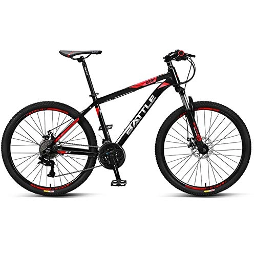 Mountain Bike : Stylish Mountain Bike Bicycles 27 Speed Dual Disc Brake 26 Inch Spoke Wheels Bike, Red