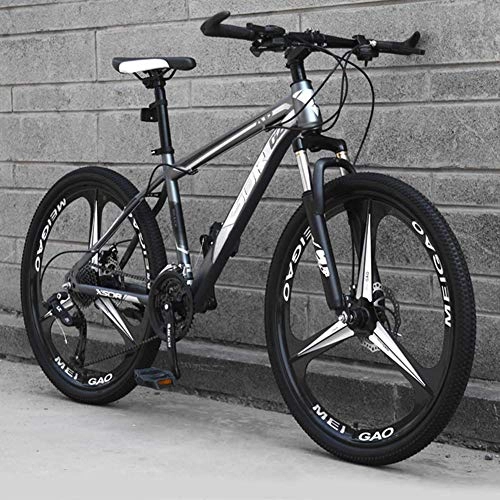 Mountain Bike : Stylish Mountain Bikes Bicycles 27 Speeds Shiftable Mechanical Disc Brakes Lightweight Carbon Steel Frame, #A, 24inch
