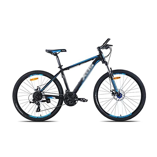 Mountain Bike : T-Day Mountain Bike 24 Speed Mountain Bike 26 Inch Mountain Bicycle For Adults Mens Womens Aluminum Alloy Frame With Mechanical Disc Brake(Color:BlackBlue)